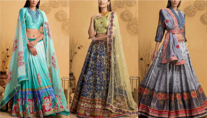 7 Superb Silk Printed Lehengas to Buy from Best Online Shopping Site for Lehengas